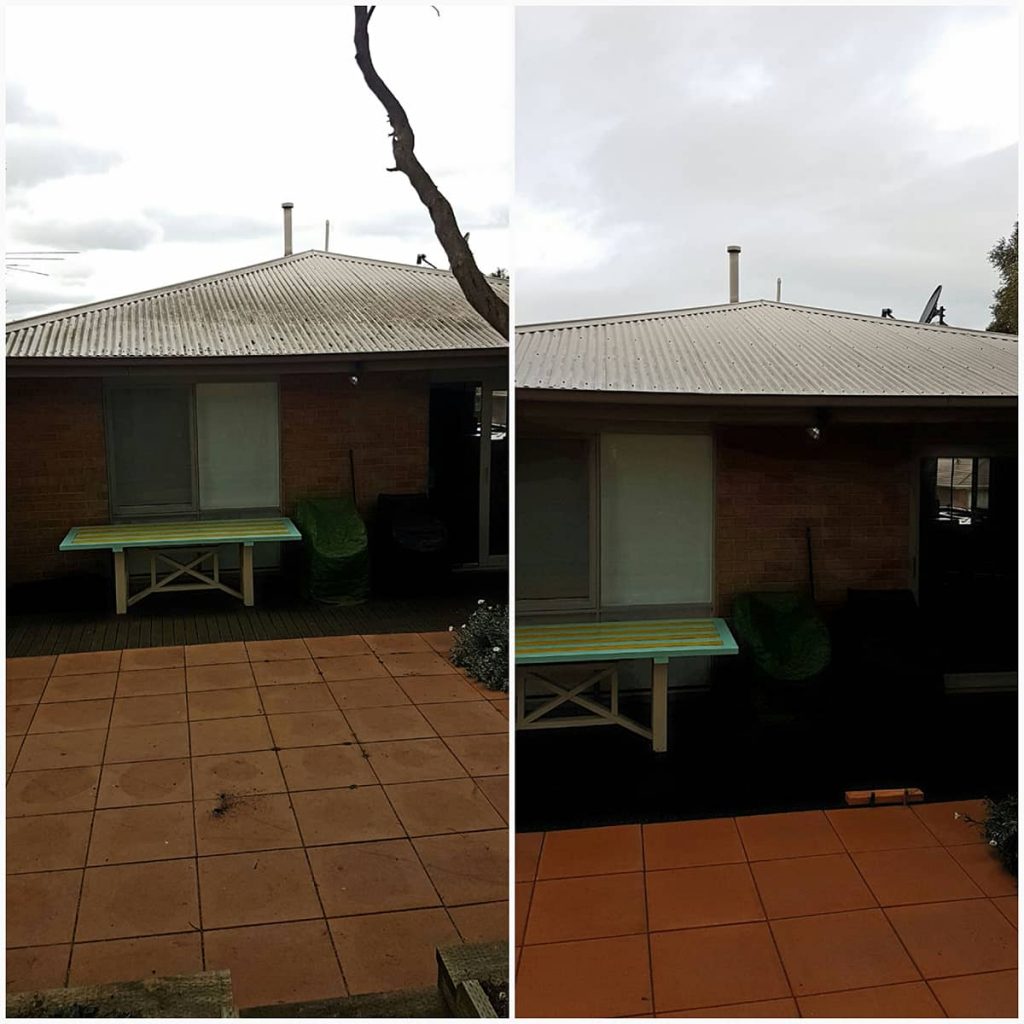 Pressure washing Melbourne, before and after surface cleaning by BAM Window Cleaning (photo 2)