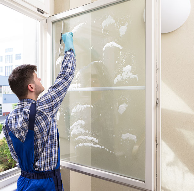 cleaning window